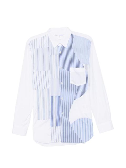 Comme des Garçons SHIRT patchwork striped shirt