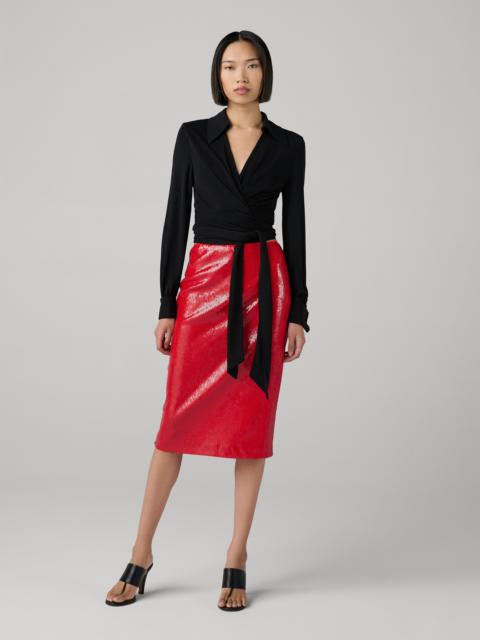 DIANE VON FURSTENBERG Bianca Sequin Skirt