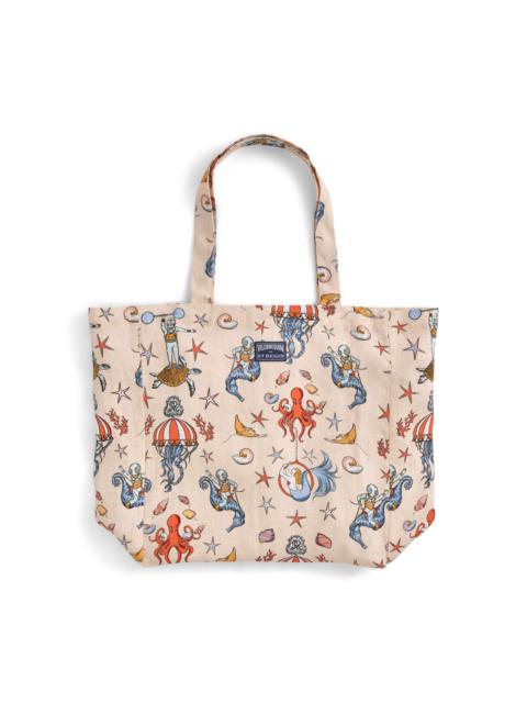 Vilebrequin Linen Tote Bag Aqua Circus - Vilebrequin for St. Regis