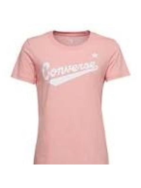 Converse (WMNS) Converse Center Front 로고 티셔츠 '핑크 화이트' 10018268-A02
