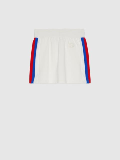GUCCI Cotton jersey mini skirt with Web