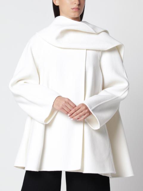 Alaïa Cream wool coat with scarf