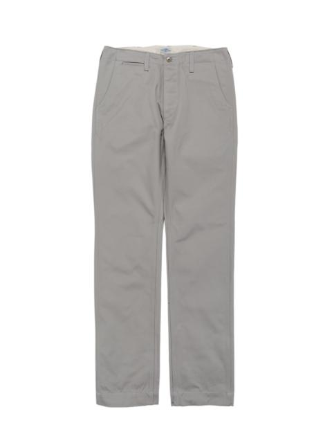 The Real McCoys MP19010 Blue Seal Chino Trousers Medium Gray
