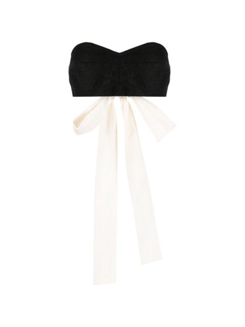 bow-fastening cropped top