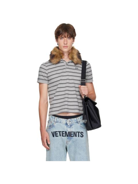 VETEMENTS Gray Fitted Polo