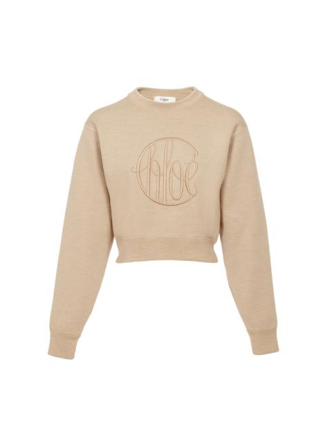 Chloé KNITTED LOGO SWEATER IN WOOL