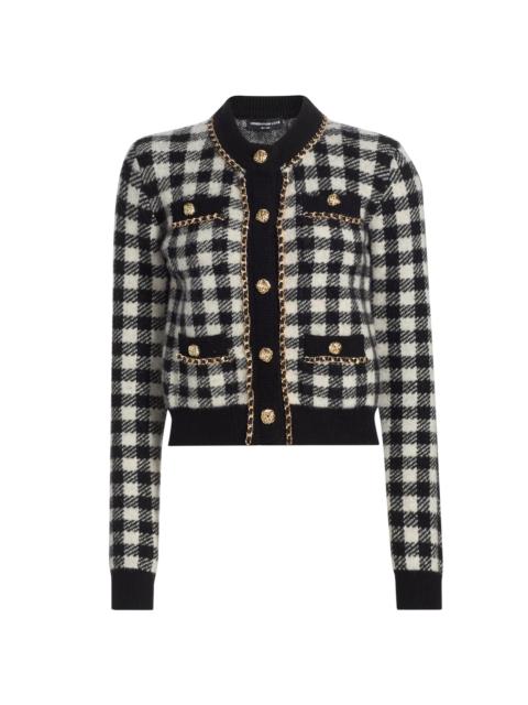GENERATION LOVE Women's Selma Checked Jacquard Cardigan - Black Ivory