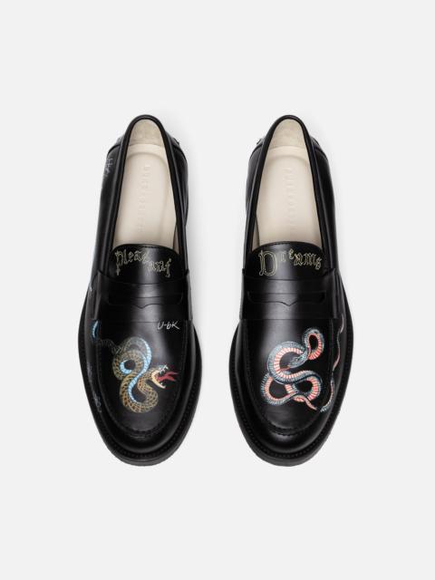 DUKE + DEXTER Wilde Pleasant Dreams Snake Penny Loafer - Men's