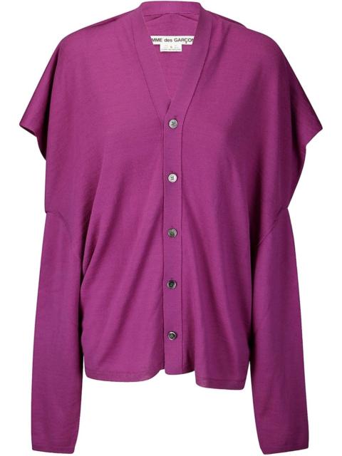 Comme Des Garçons draped-trim cardigan