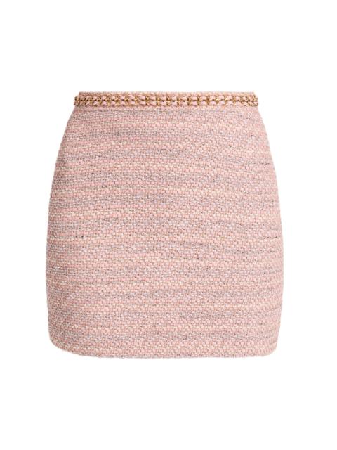GENERATION LOVE Women's Stella Chain-Trim Tweed Miniskirt - Pink Multi
