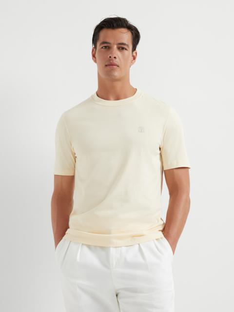 Cotton jersey crew neck T-shirt with logo