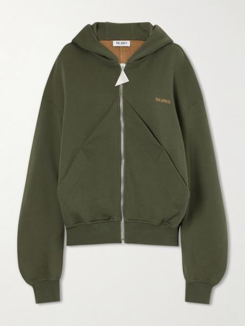 THE ATTICO Cotton-jersey Zip-up Hoodie