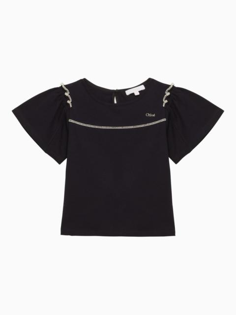 Chloé Navy blue cotton T-shirt