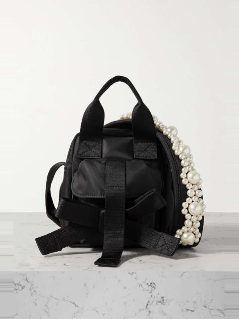 Simone Rocha Mini embellished canvas shoulder bag