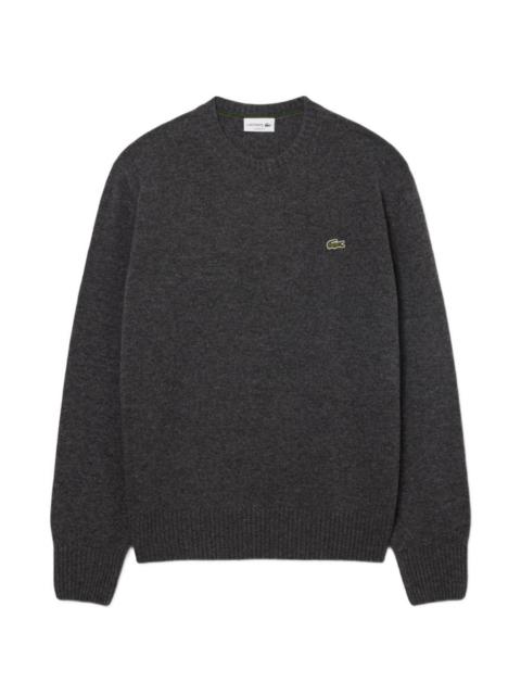 LACOSTE logo-patch crew-neck sweater