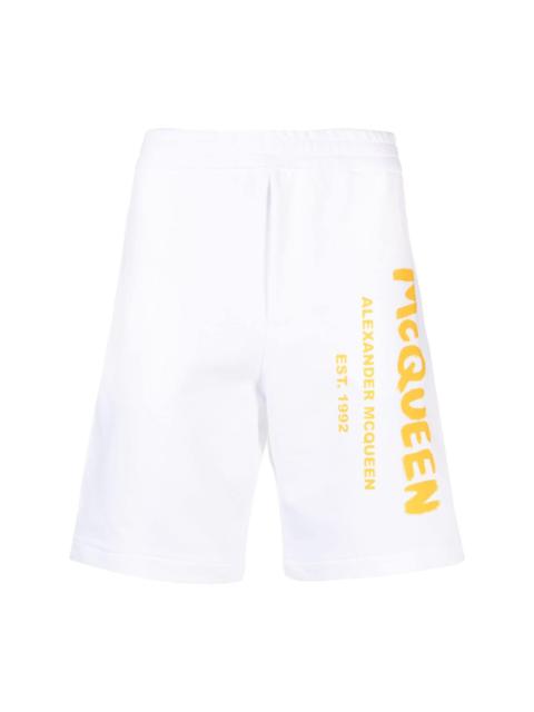 Alexander McQueen logo-print cotton shorts