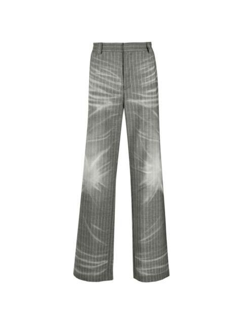 faded striped virgin wool trousers