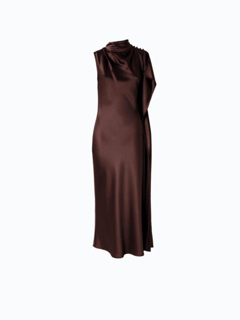 PINKO LONG, ONE-SHOULDER SATIN DRESS