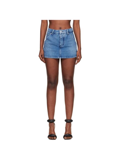 Alexander Wang Blue Denim Carpenter Mini Skort