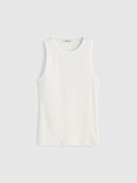 Madewell Lace-Trim Ribbed Tank