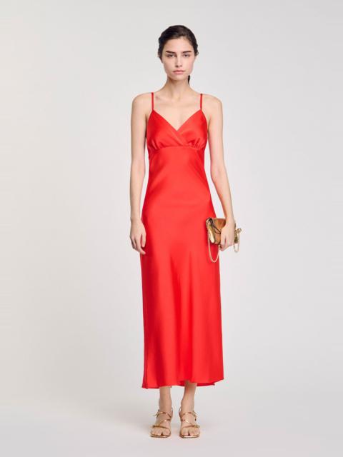 Sandro FLOWY DRESS WITH STRAPS