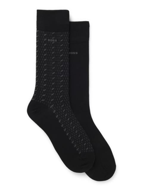 BOSS TWO-PACK OF COTTON-BLEND SOCKS IN A REGULAR LENGTH