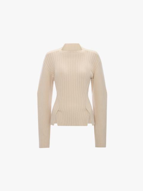Victoria Beckham Ribbed Jumper In Elderflower