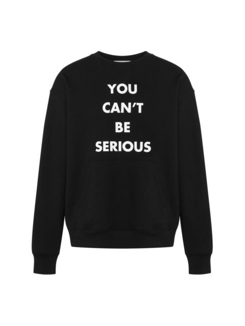 slogan-print cotton sweatshirt