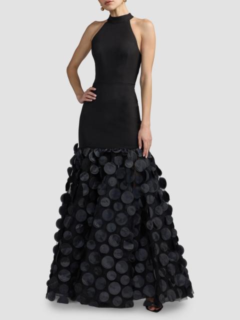 MAC DUGGAL Women's Crepe Halterneck Trumpet Gown - Black