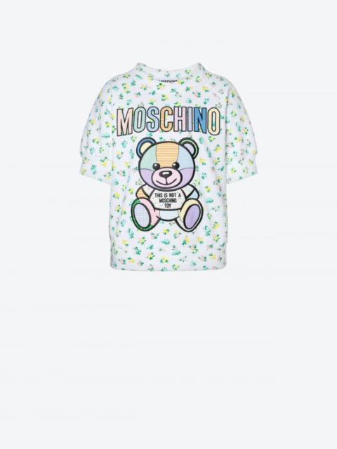 Moschino TEDDY PATCHWORK COTTON SWEATSHIRT