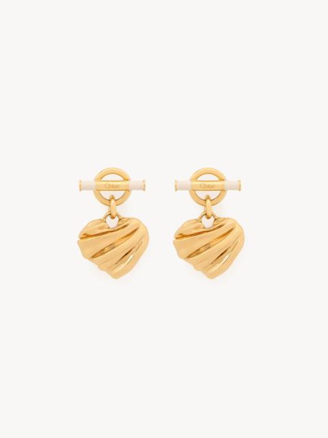 Chloé THE CHLOÉ PLEATED HEART EARRINGS