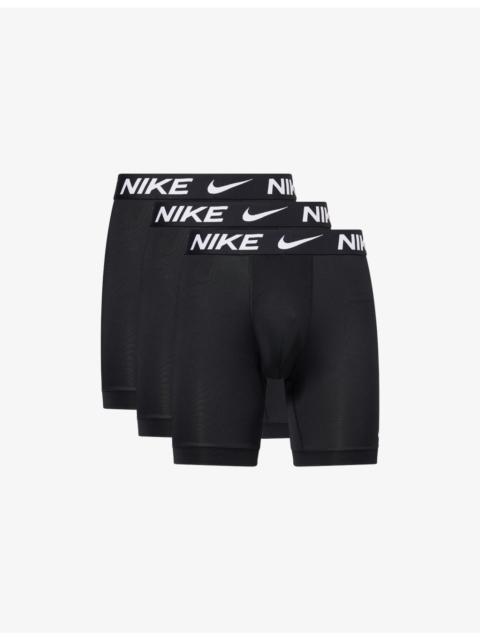 Nike Dri Fit Essential Pack of Three Stretch-Jersey Long Boxer Briefs