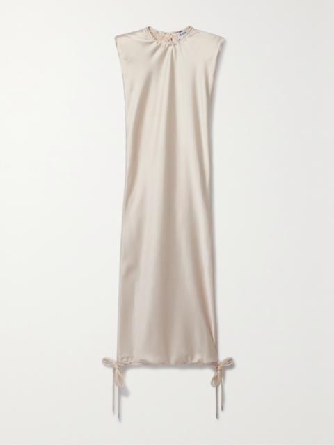 THE ATTICO Open-back Satin Midi Dress