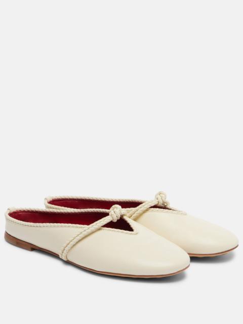 Bottega Veneta Rosa leather mules