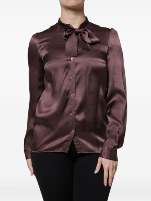 Dolce & Gabbana bow-tie silk blouse