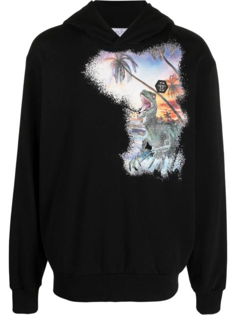 PHILIPP PLEIN graphic-print pullover hoodie
