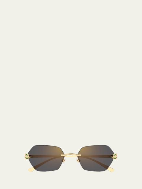 Cartier Panthère de Cartier 55mm Geometric Sunglasses