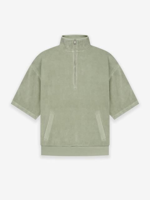 ESSENTIALS Womens Velour Mockneck