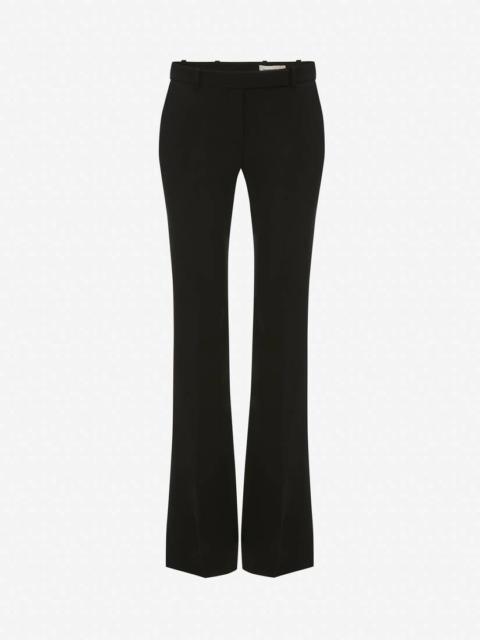 Alexander McQueen Women's Narrow Bootcut Trousers in Black