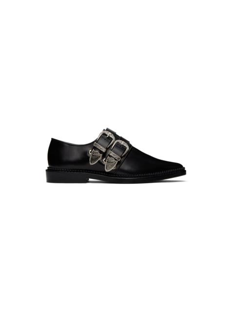 TOGA PULLA SSENSE Exclusive Black Polished Oxfords