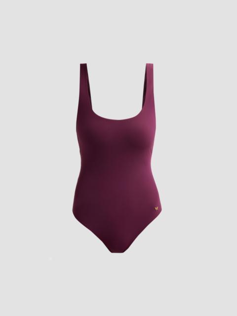 KIKI DE MONTPARNASSE Women's Lace-Up One-Piece Swimsuit - Plum