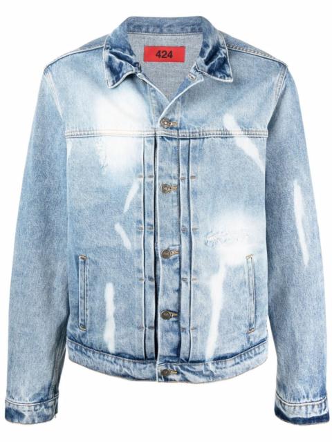 bleached denim jacket