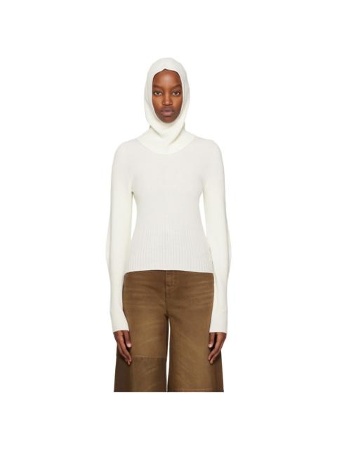 LOW CLASSIC Off-White Slim Side Sweater