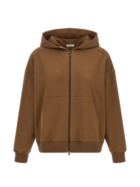 Brunello Cucinelli Monili-detail zip-up hoodie