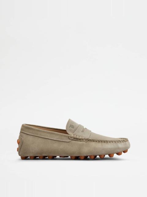 TOD'S GOMMINO BUBBLE IN SUEDE - BEIGE, ORANGE