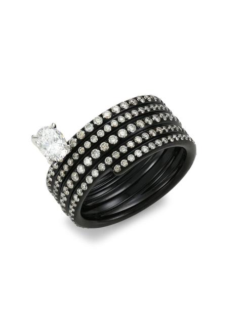 REPOSSI Women's Blast 18K Black Gold & Diamond Ring