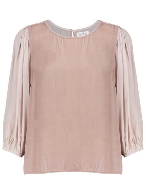 velvet Elise velvet and silk blouse