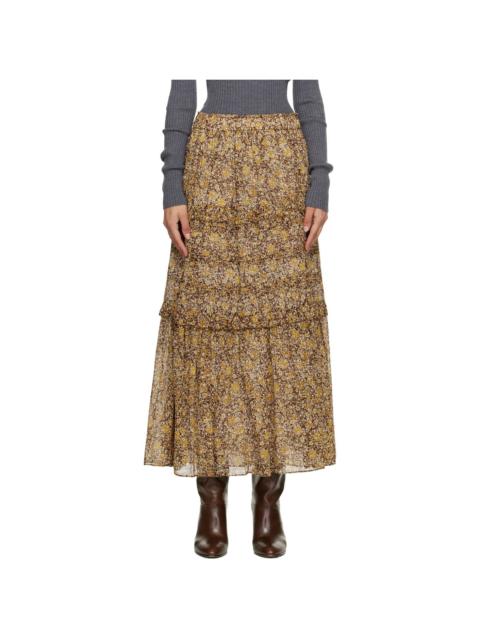 Isabel Marant Étoile Brown & Khaki Volomia Maxi Skirt