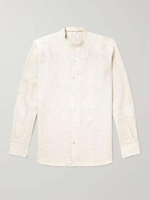 Loro Piana Arizona Grandad-Collar Linen Shirt