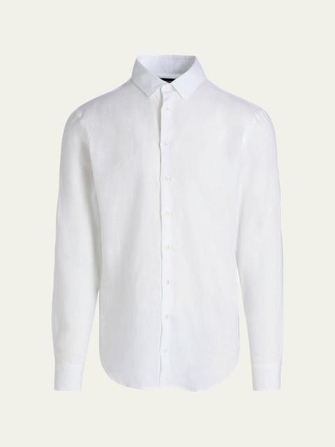 GIORGIO ARMANI Men's Linen Classic-Fit Sport Shirt